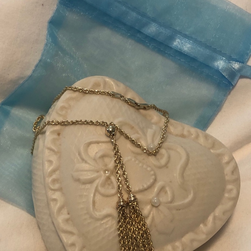 14 K Yellow Gold Tassel Necklace All Solid 14k Gold